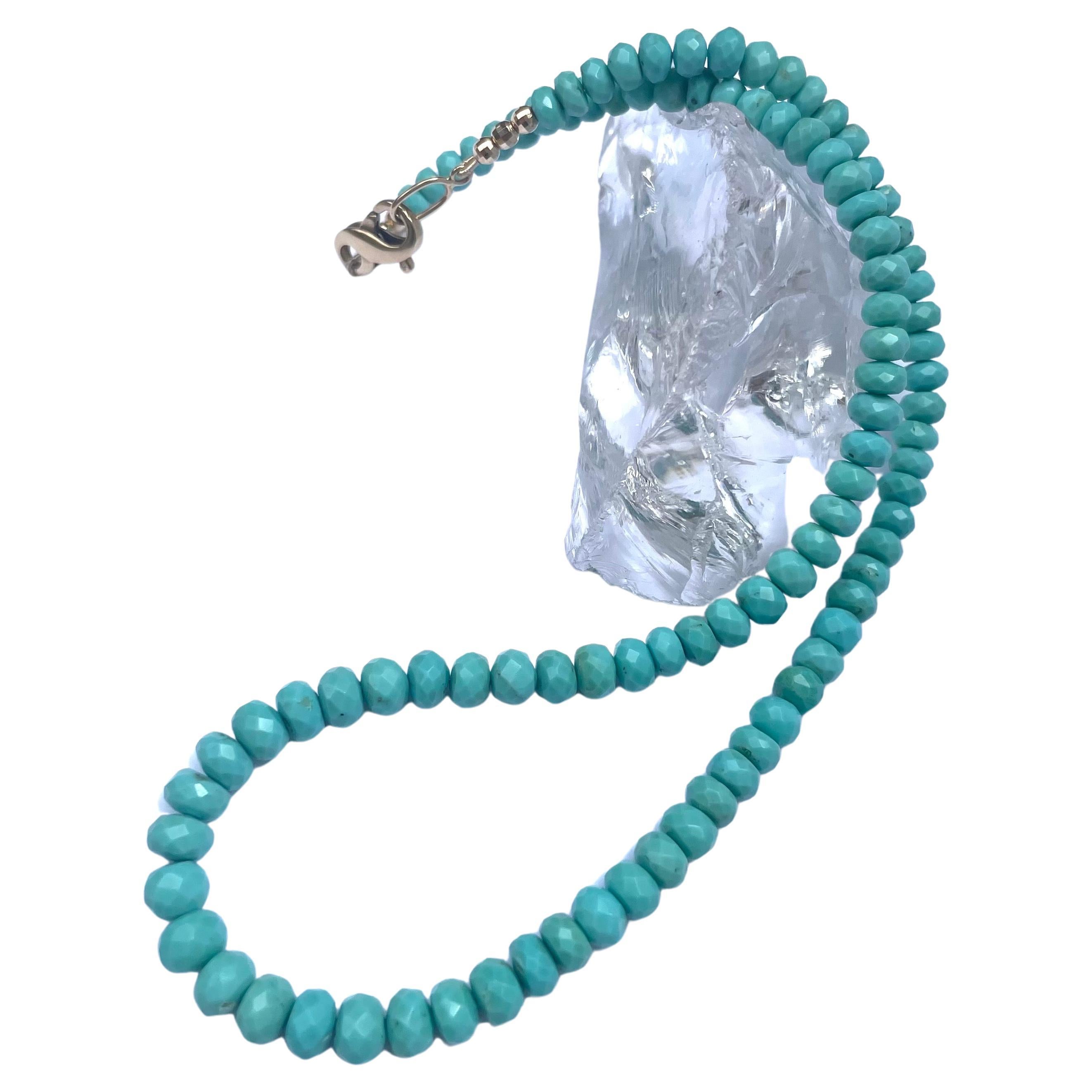 Bead Sleeping Beauty Turquoise Necklace For Sale