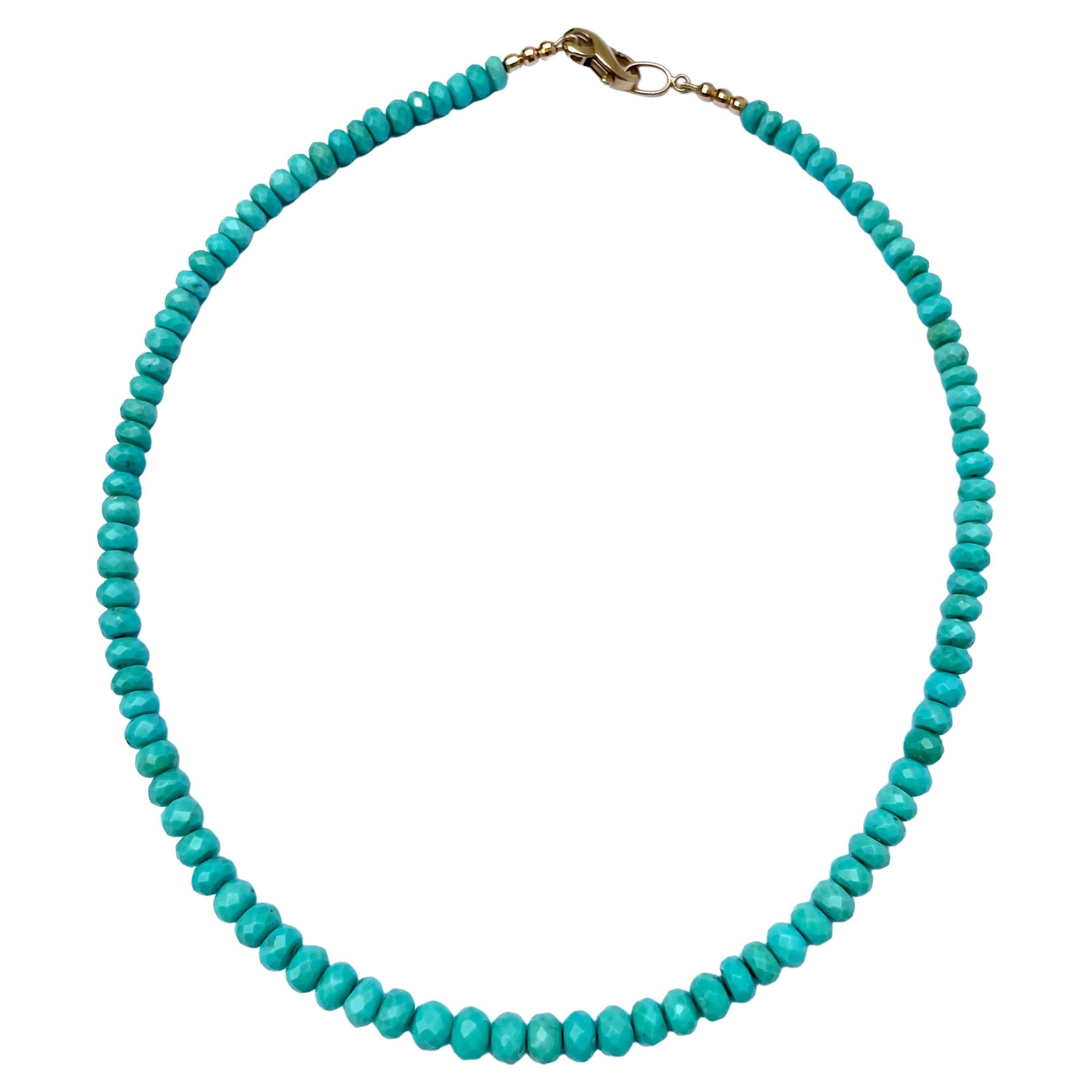 Sleeping Beauty Turquoise Necklace In New Condition For Sale In Laguna Beach, CA