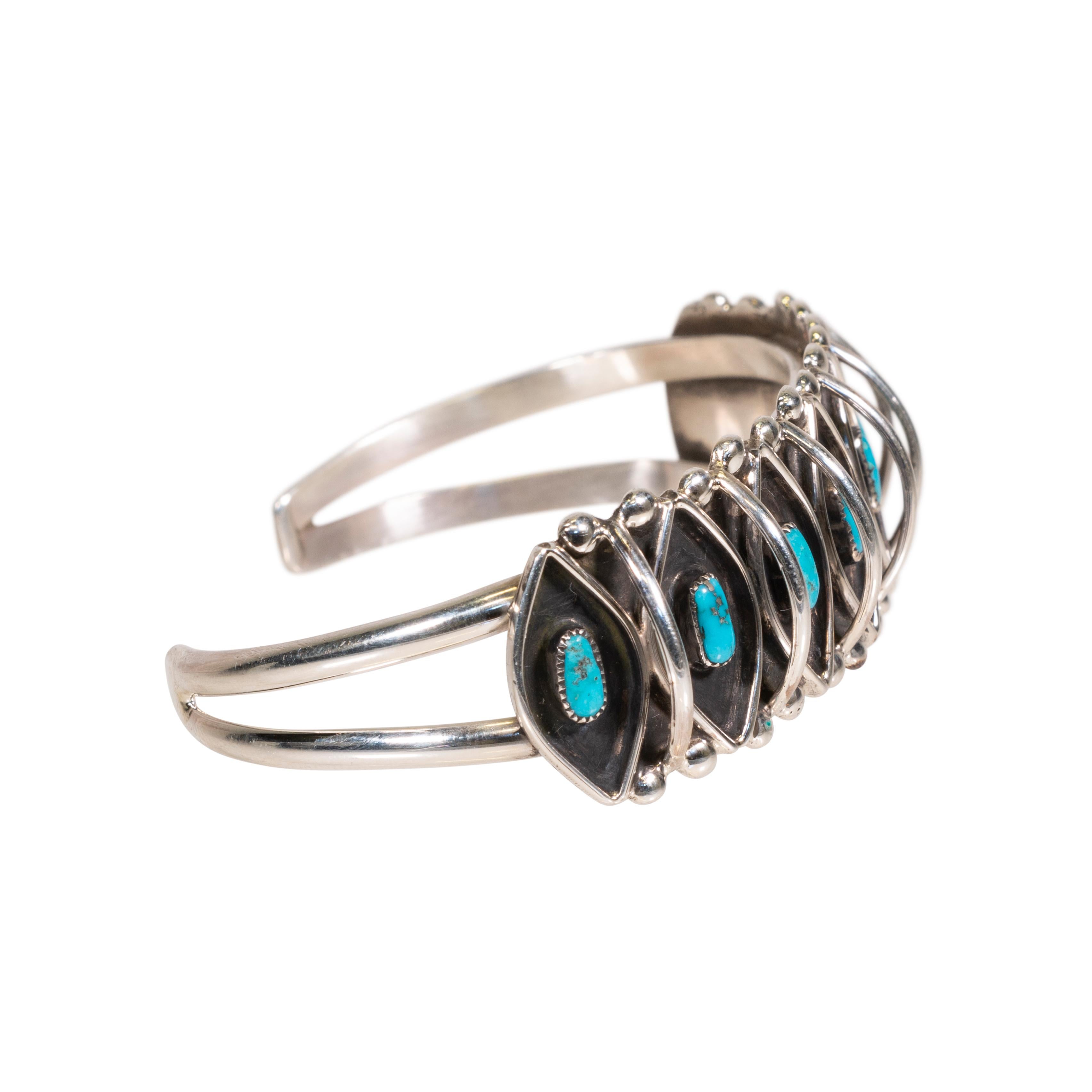 Bracciale a punta d'ago in turchese della Bella Addormentata In condizioni buone in vendita a Coeur d Alene, ID