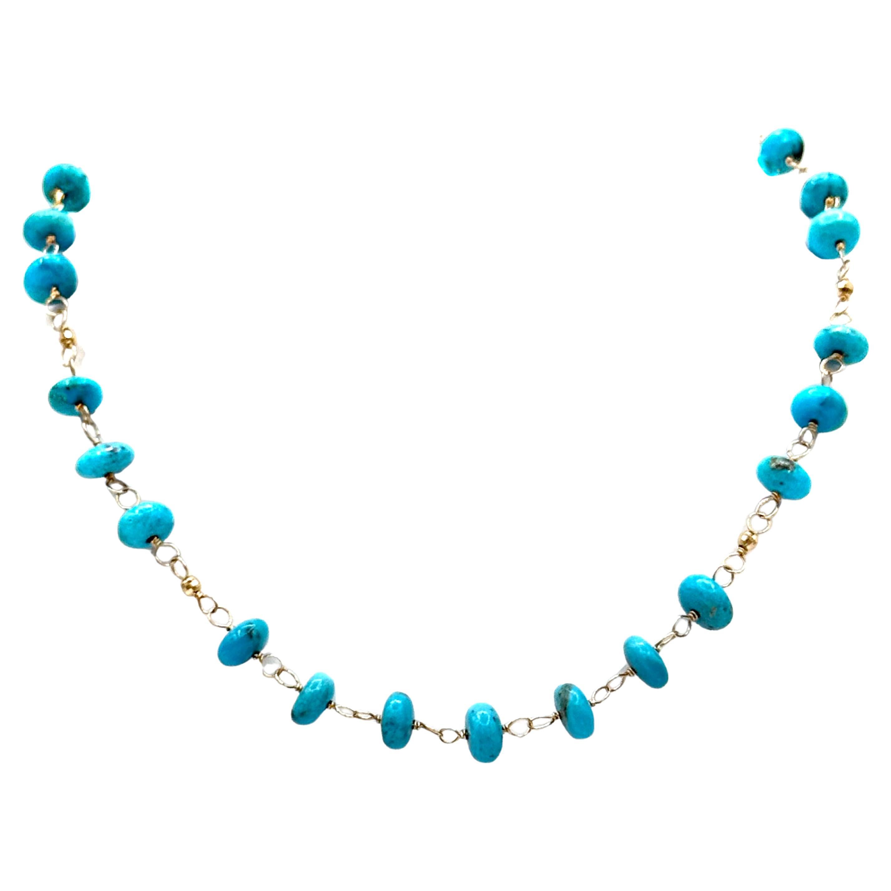Sleeping Beauty Turquoise Paradizia Necklacde