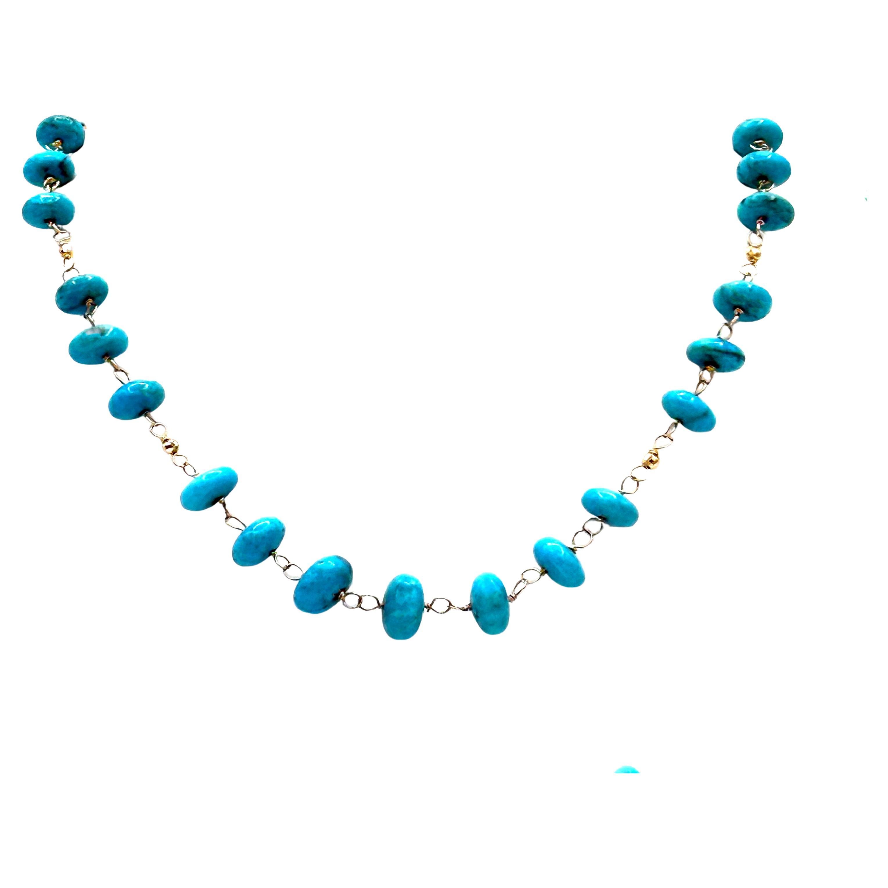 Sleeping Beauty Turquoise Paradizia Necklace