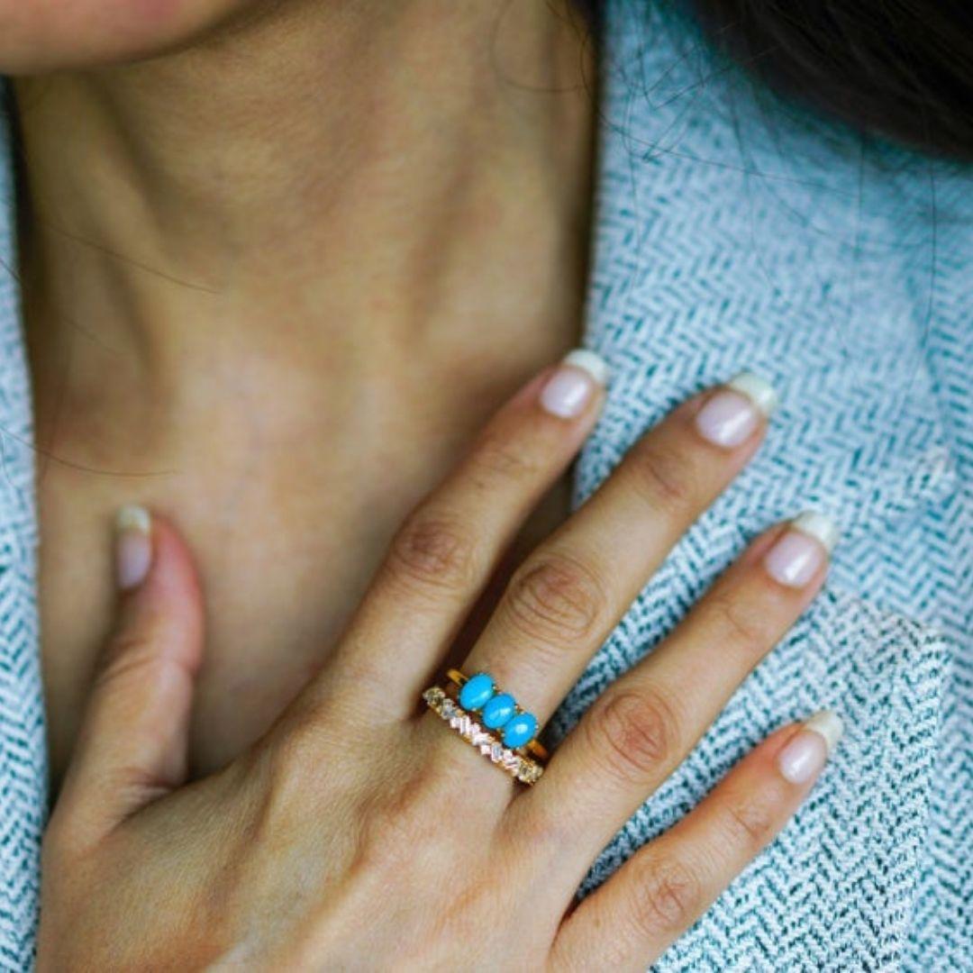 turquoise anniversary ring