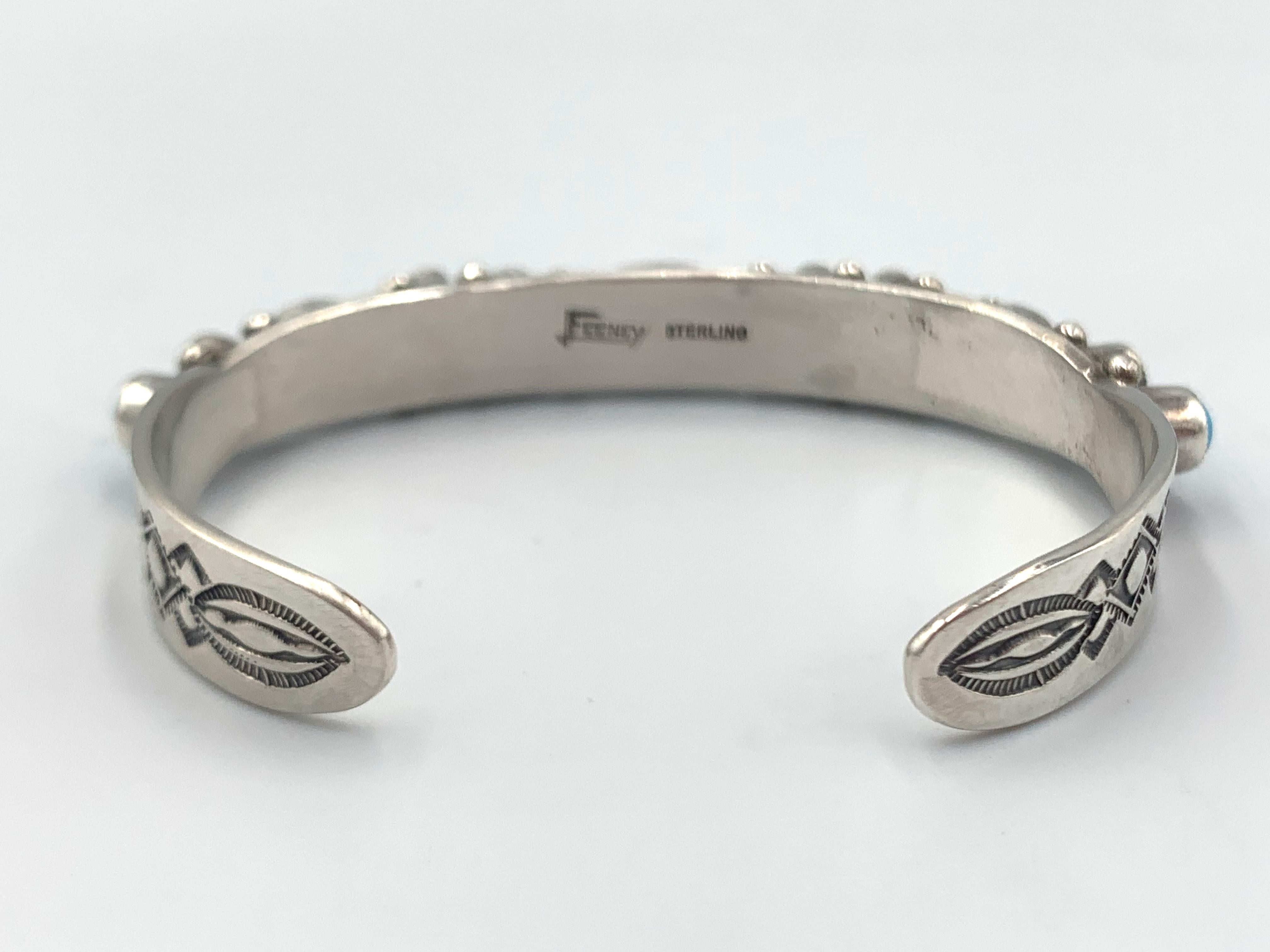 Sleeping Beauty Turquoise Silver Cuff by Leo Feeney In New Condition For Sale In Scottsdale, AZ