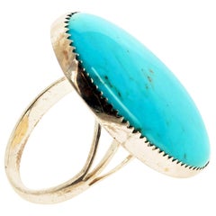 Sleeping Beauty Turquoise Sterling Silver Ring