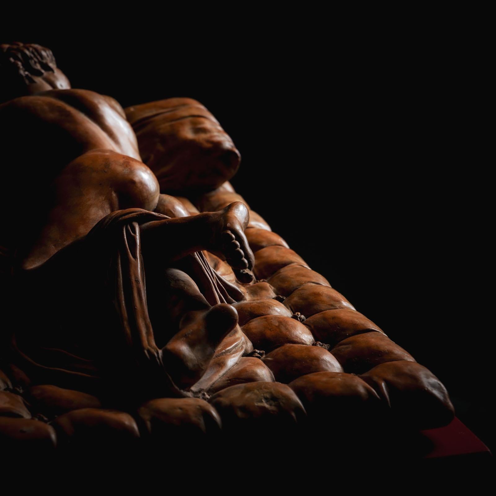 European Sleeping Hermaphrodite in Terracotta, early 20th Century