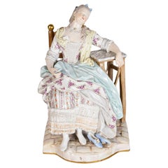 Sleeping lady, Meissen, 19th Century.