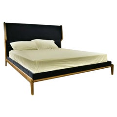 Sleeping Muse Queen Size Walnut Bed by Ceccotti