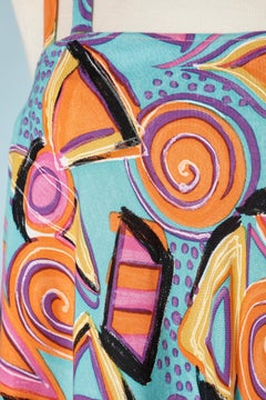 Sleeveless abstract printed cotton dress Emilio Pucci for Herwool