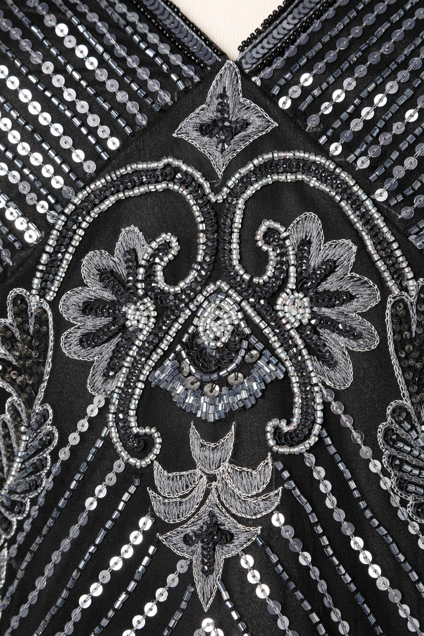 Sleeveless beaded silk top Luisa Spagnoli  In Excellent Condition For Sale In Saint-Ouen-Sur-Seine, FR