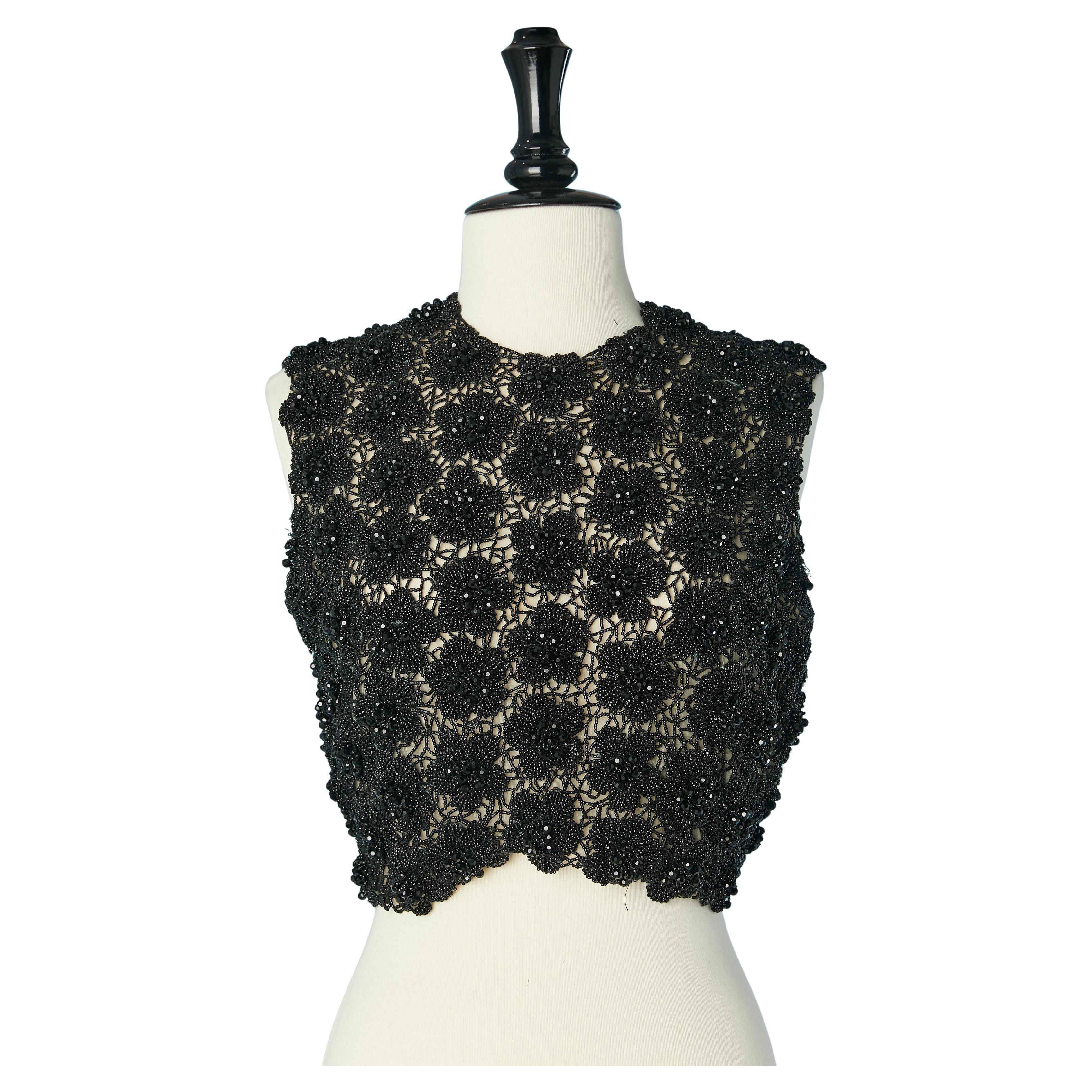 Sleeveless beaded top  Maggy Reeves  Circa 1960's For Sale