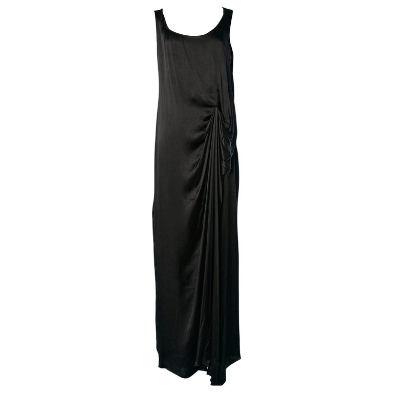 Sleeveless black evening dress drape on the side Lanvin par Alber Elbaz NEW For Sale at 1stDibs Sleeveless black evening dress drape on the side Lanvin par Alber Elbaz NEW For Sale at 1stDibs