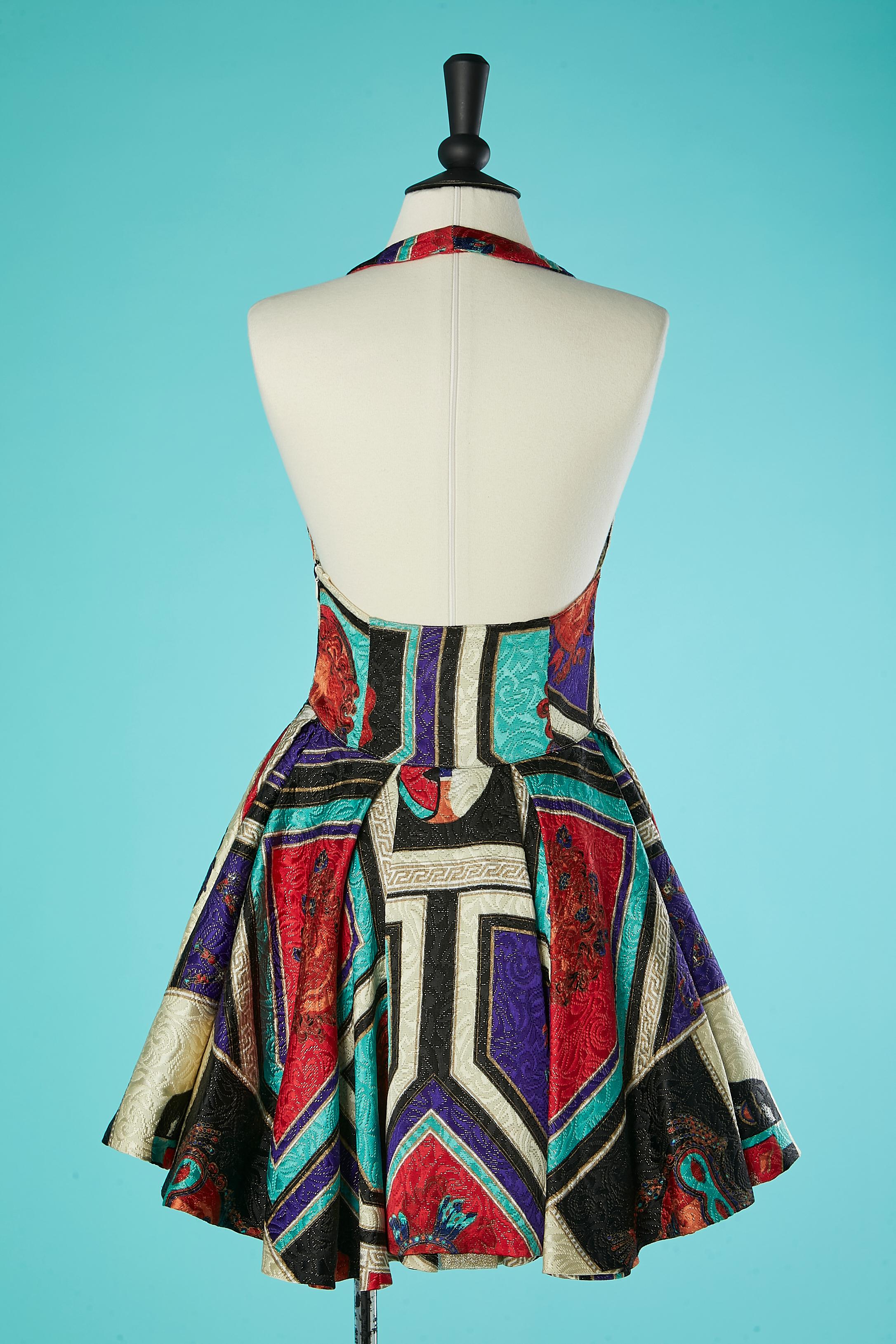 Sleeveless brocade cocktail dress Versus Gianni Versace For Sale 5