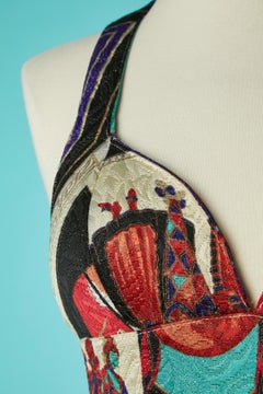 Sleeveless brocade cocktail dress Versus Gianni Versace