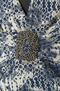 Sleeveless brocade cocktail dress with beadwork  KAY UNGER New with tag