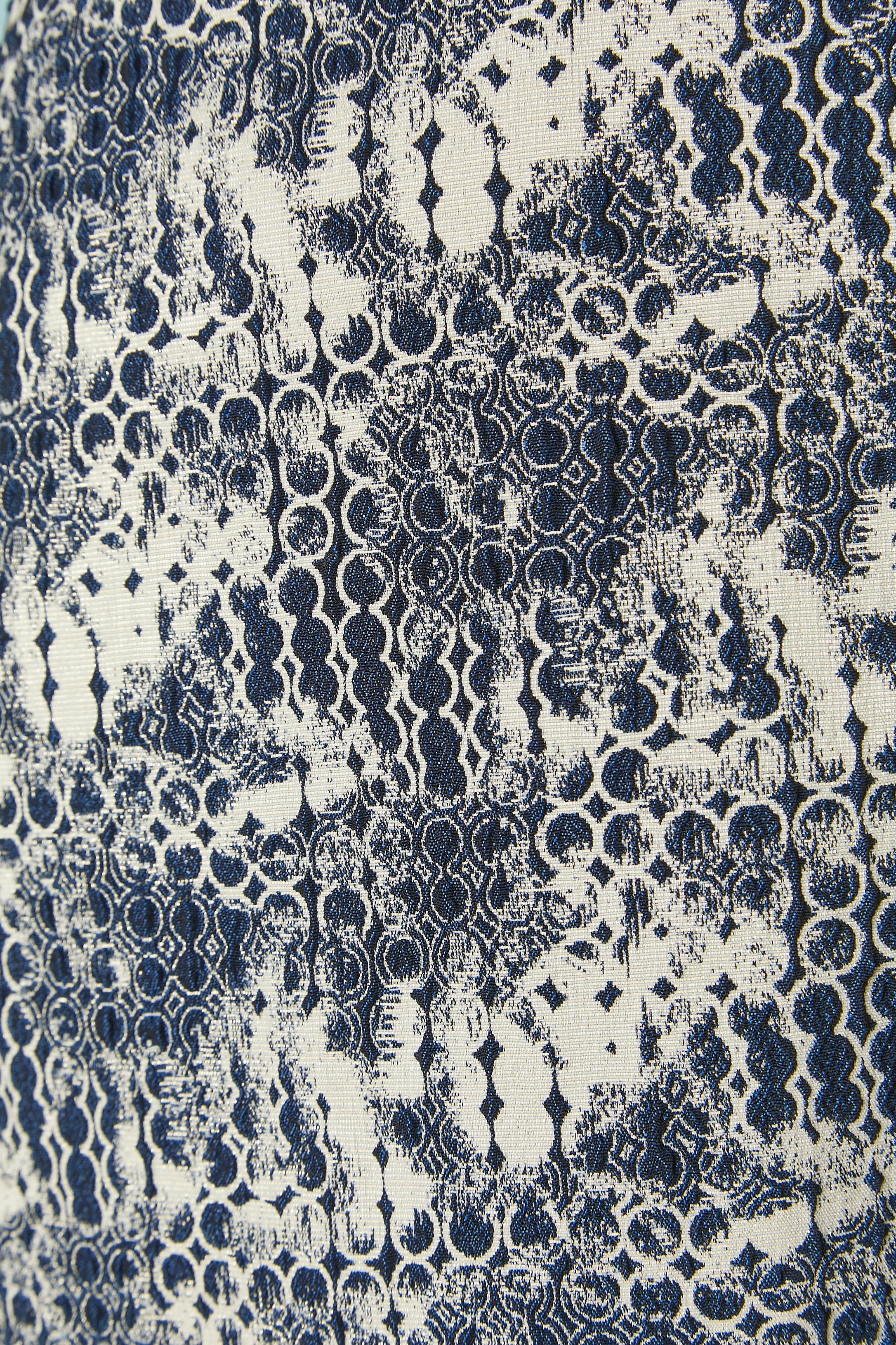 Sleeveless brocade cocktail dress with beadwork  KAY UNGER New with tag In New Condition For Sale In Saint-Ouen-Sur-Seine, FR