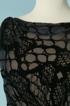 Sleeveless cocktail dress in dévoré velvet J Mendel