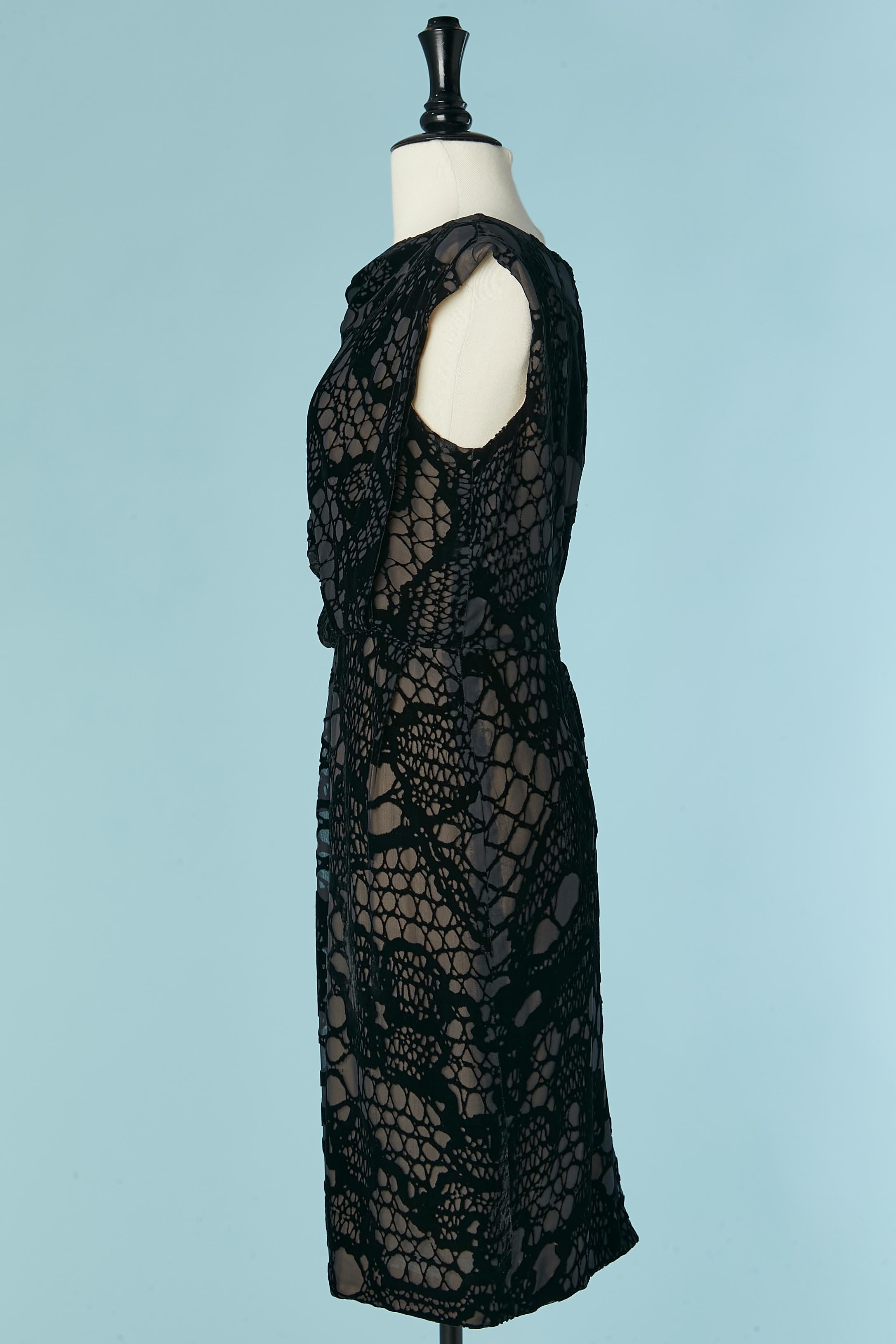 Women's Sleeveless cocktail dress in dévoré velvet J Mendel For Sale