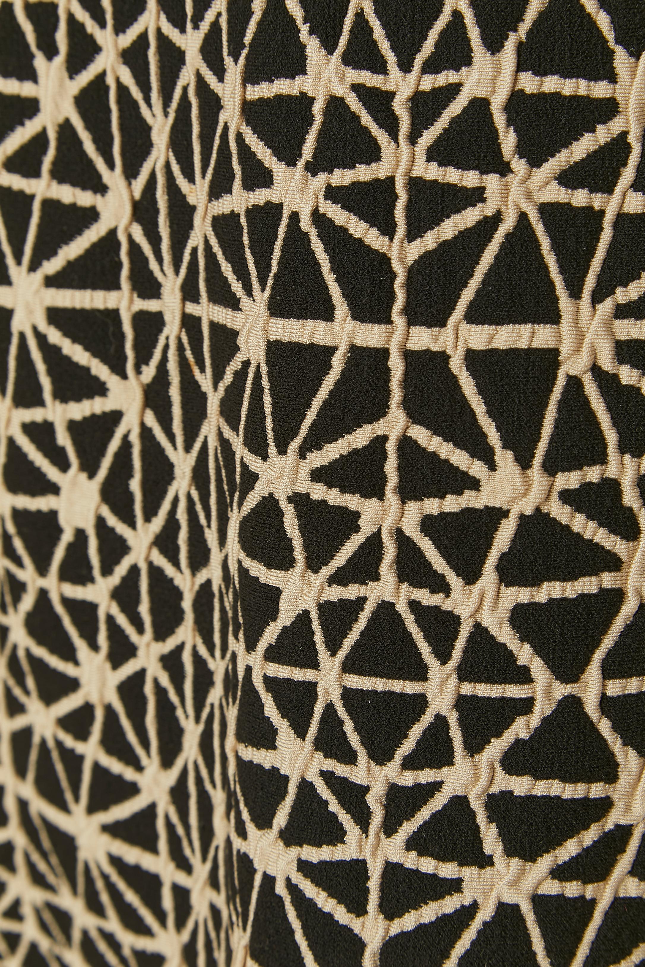 Ärmelloses Cocktailkleid mit grafischem Muster ALAIA im Zustand „Hervorragend“ im Angebot in Saint-Ouen-Sur-Seine, FR