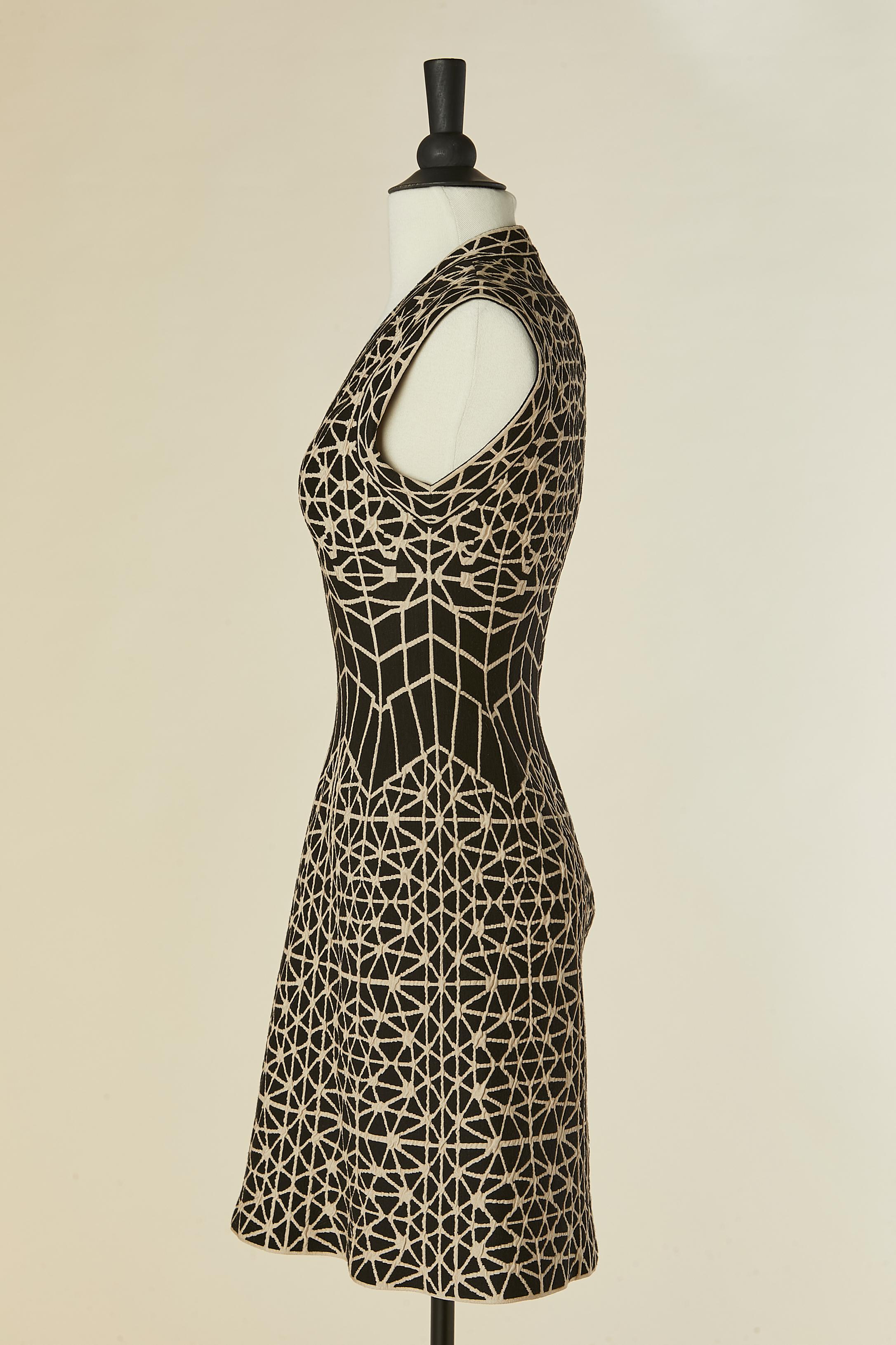 Ärmelloses Cocktailkleid mit grafischem Muster ALAIA Damen im Angebot