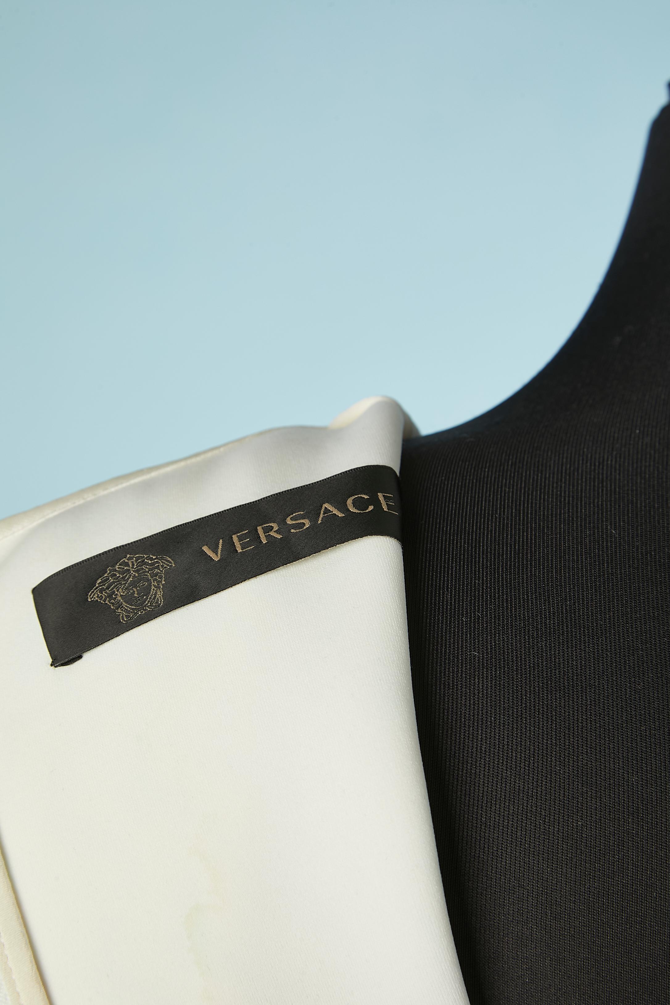 Sleeveless cocktail dress with shells and sea-horses printed Versace 4