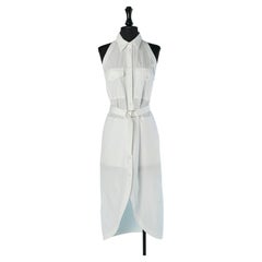 Sleeveless cotton chemise dress HELMUT LANG