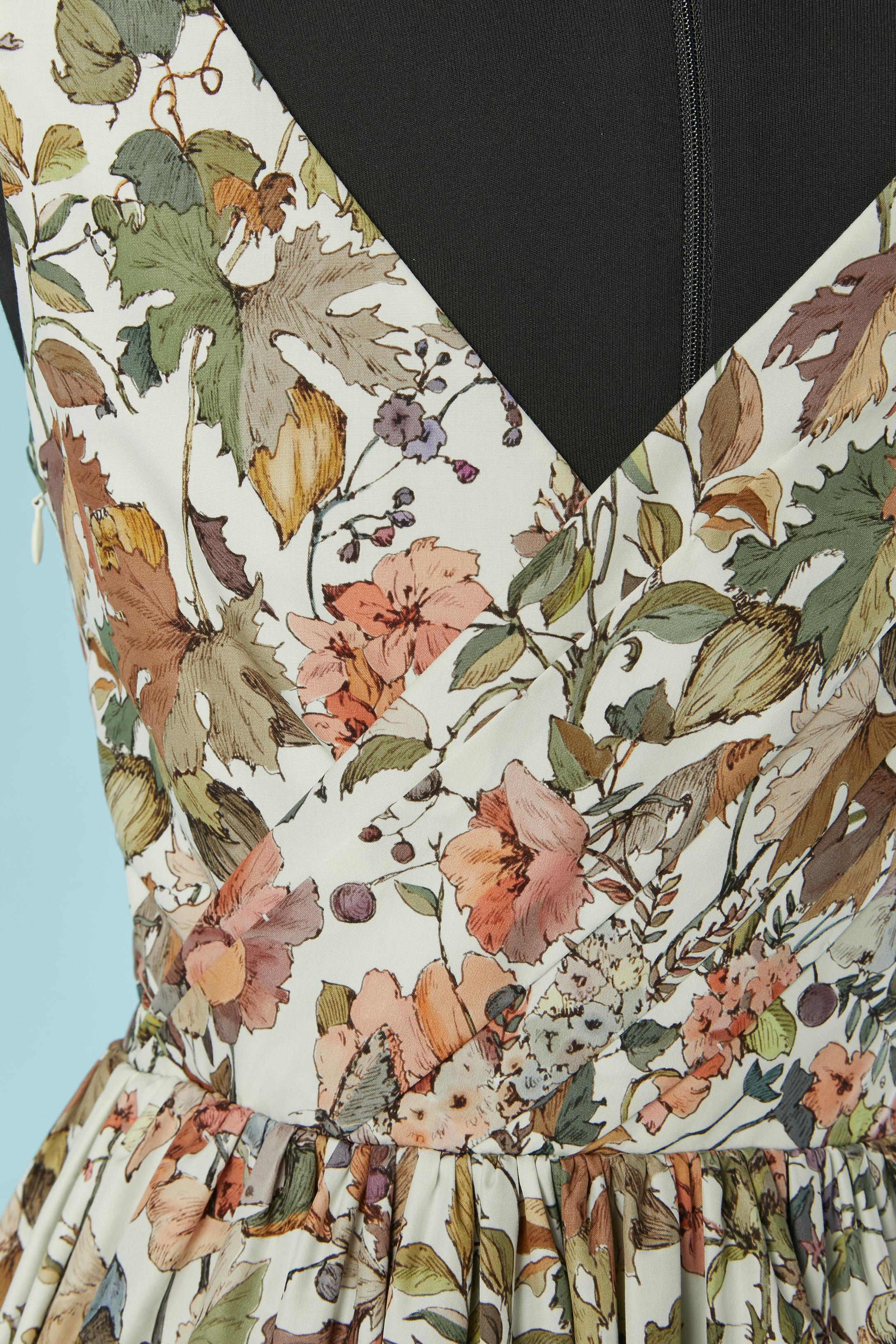 Ärmelloses Baumwollkleid mit Blumendruck CHRISTIAN DIOR im Angebot 2