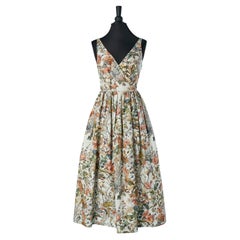 Ärmelloses Baumwollkleid mit Blumendruck CHRISTIAN DIOR