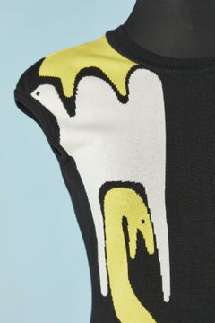 Sleeveless cotton jacquard knit dress JC de CASTELBAJAC