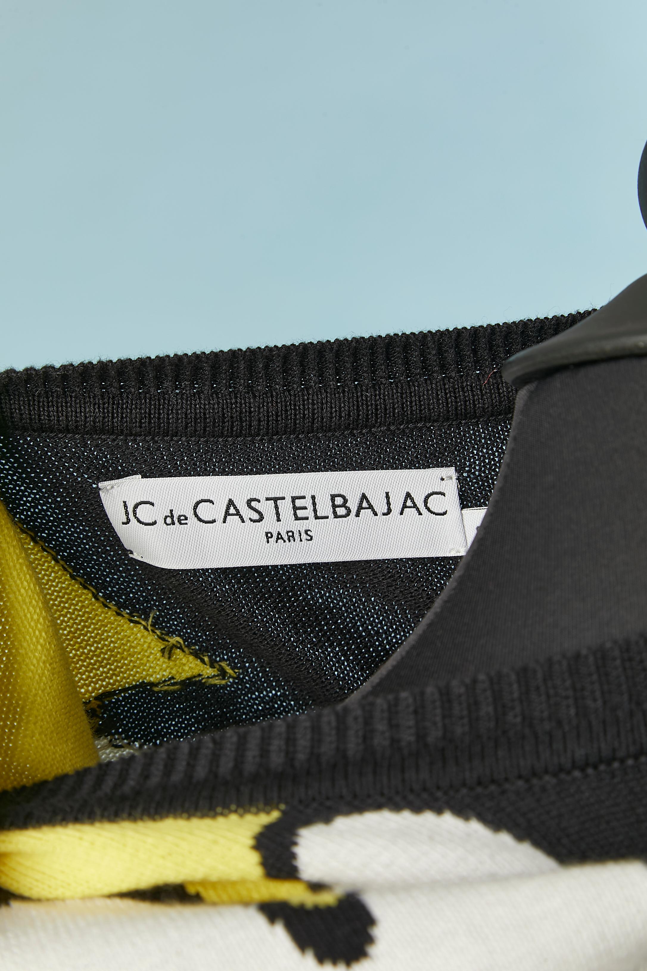 Ärmelloses Kleid aus Baumwolljacquard-Strick JC de CASTELBAJAC im Angebot 2