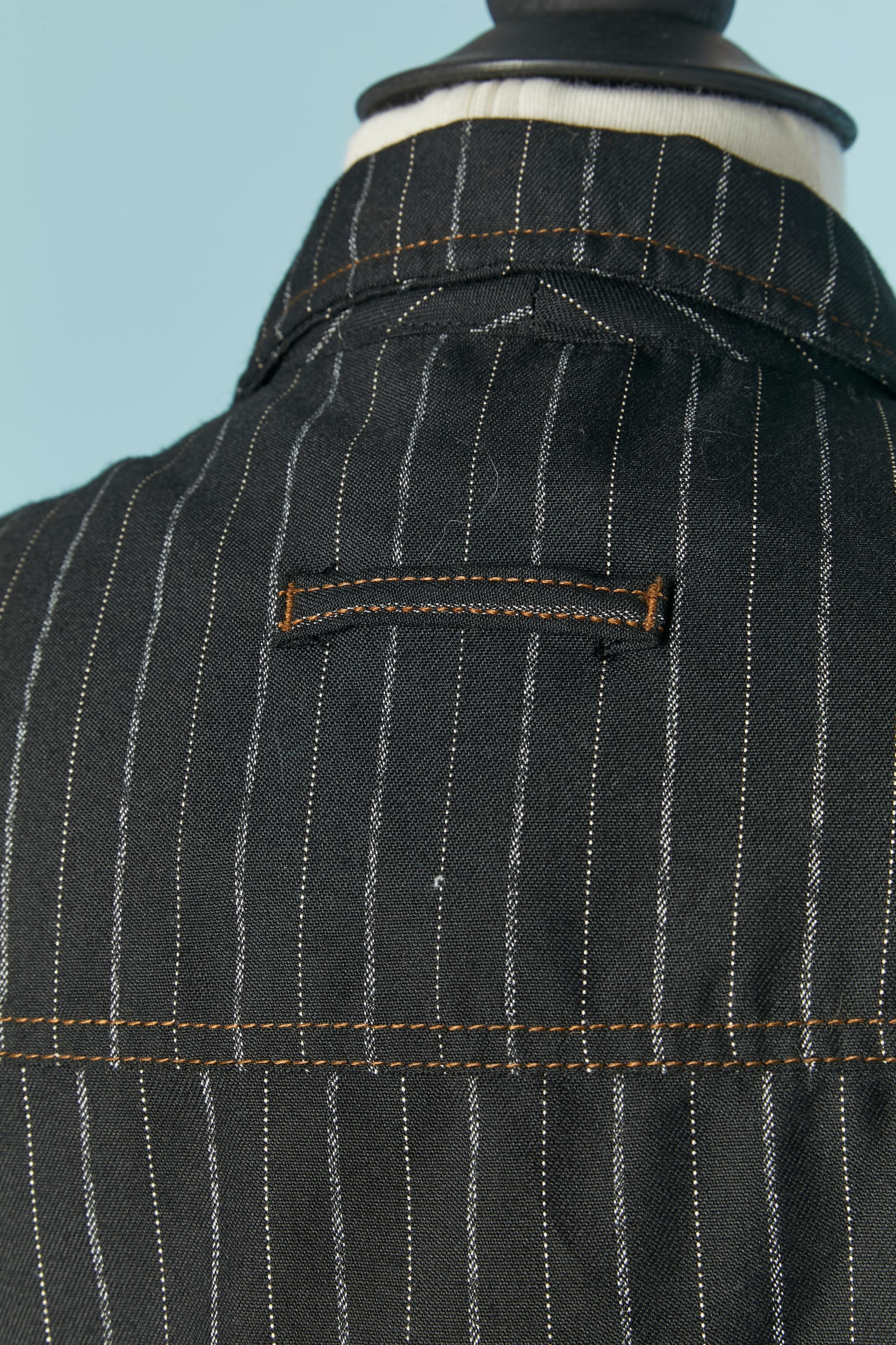 Giacca cropped senza maniche con riga a spillo JEAN-PAUL GAULTIER JEAN'S in vendita 2