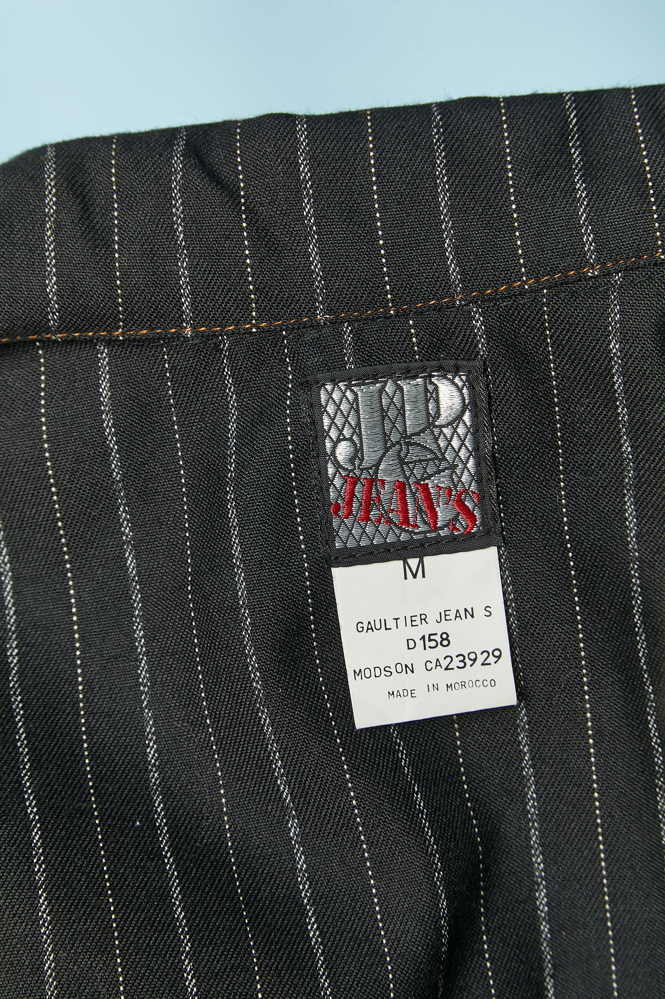Giacca cropped senza maniche con riga a spillo JEAN-PAUL GAULTIER JEAN'S in vendita 4