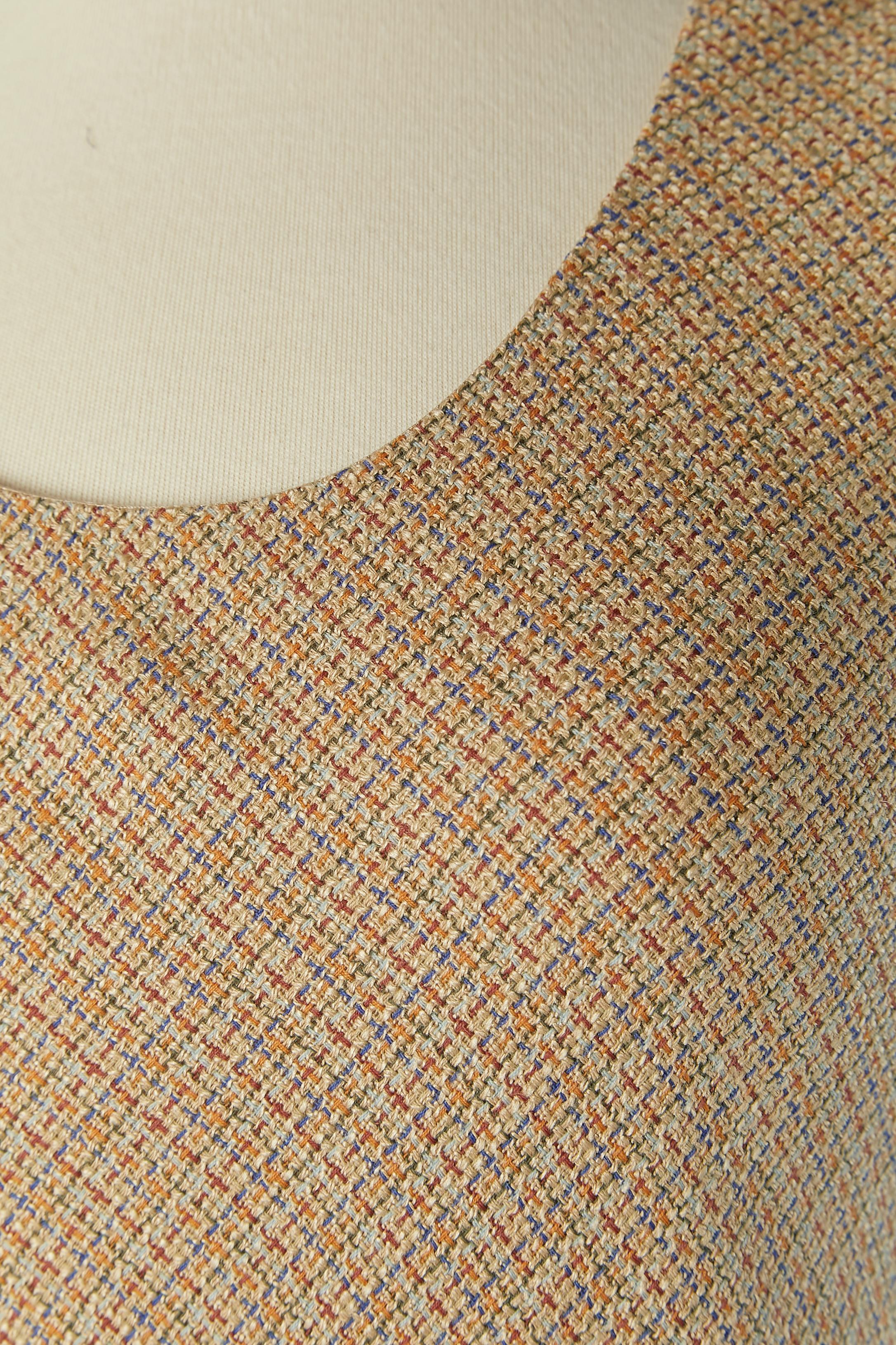 Sleeveless dress and coat ensemble in thin wool and silk tweed CHANEL Boutique For Sale 5