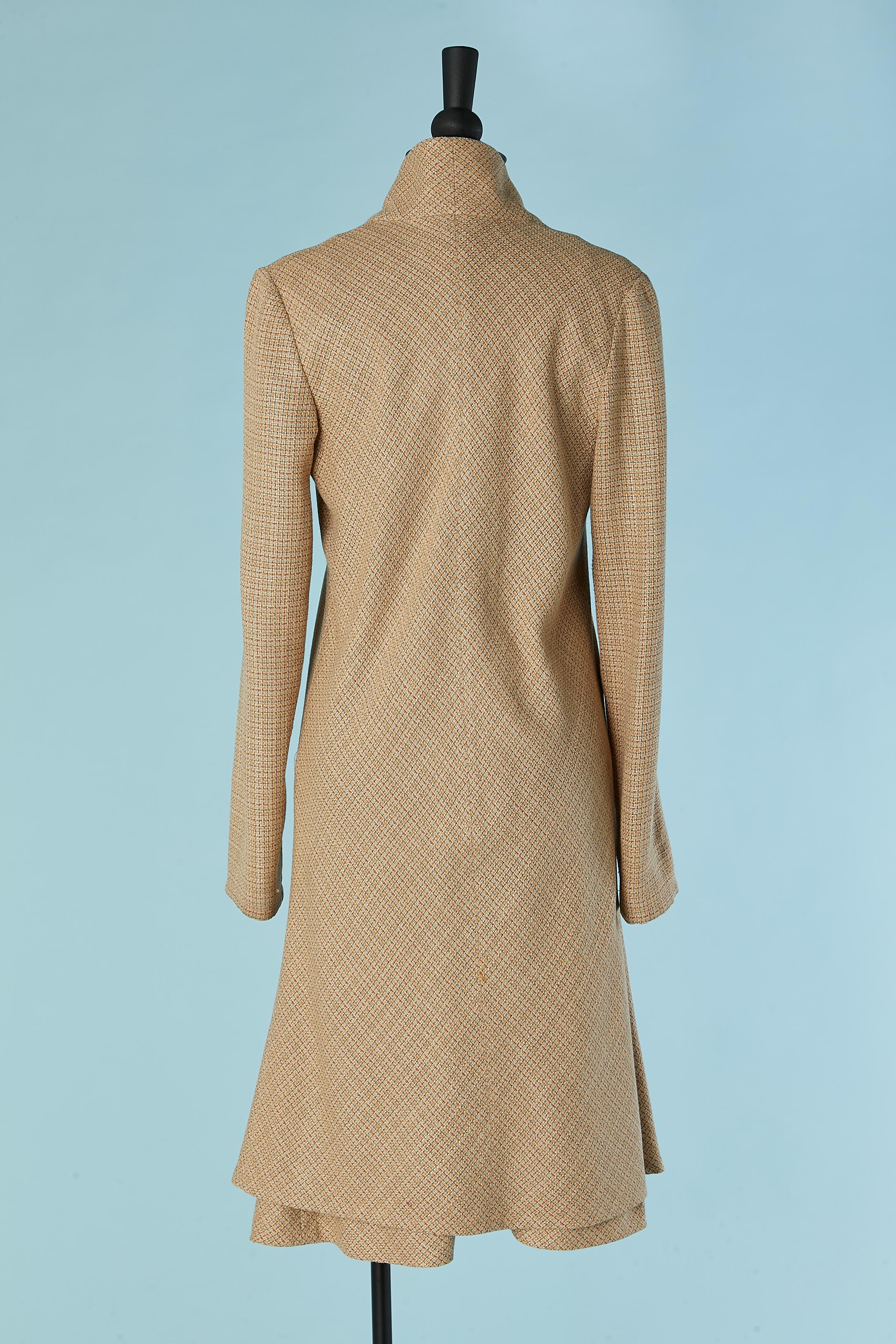 Women's Sleeveless dress and coat ensemble in thin wool and silk tweed CHANEL Boutique For Sale