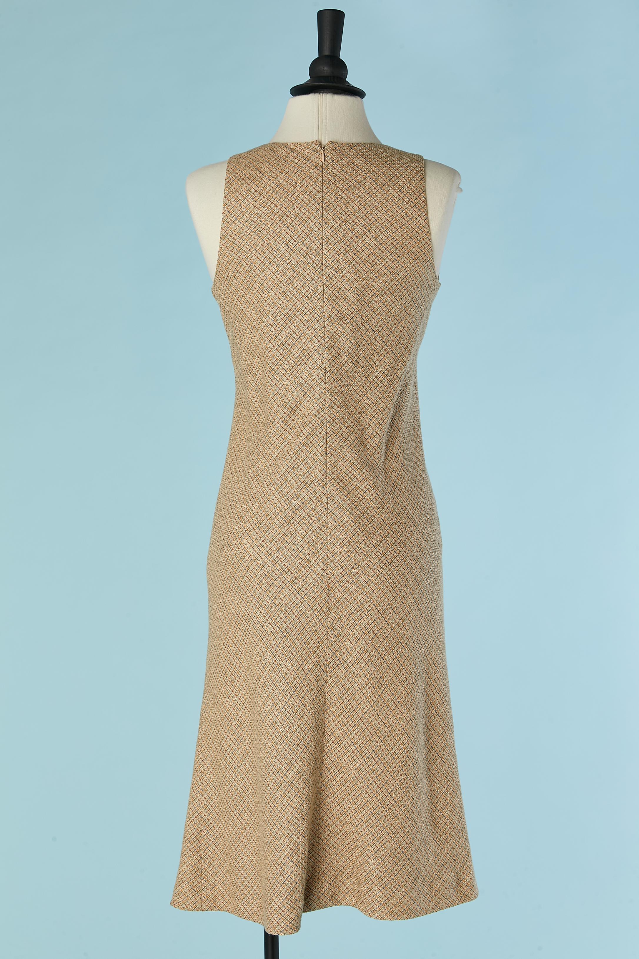 Sleeveless dress and coat ensemble in thin wool and silk tweed CHANEL Boutique For Sale 2