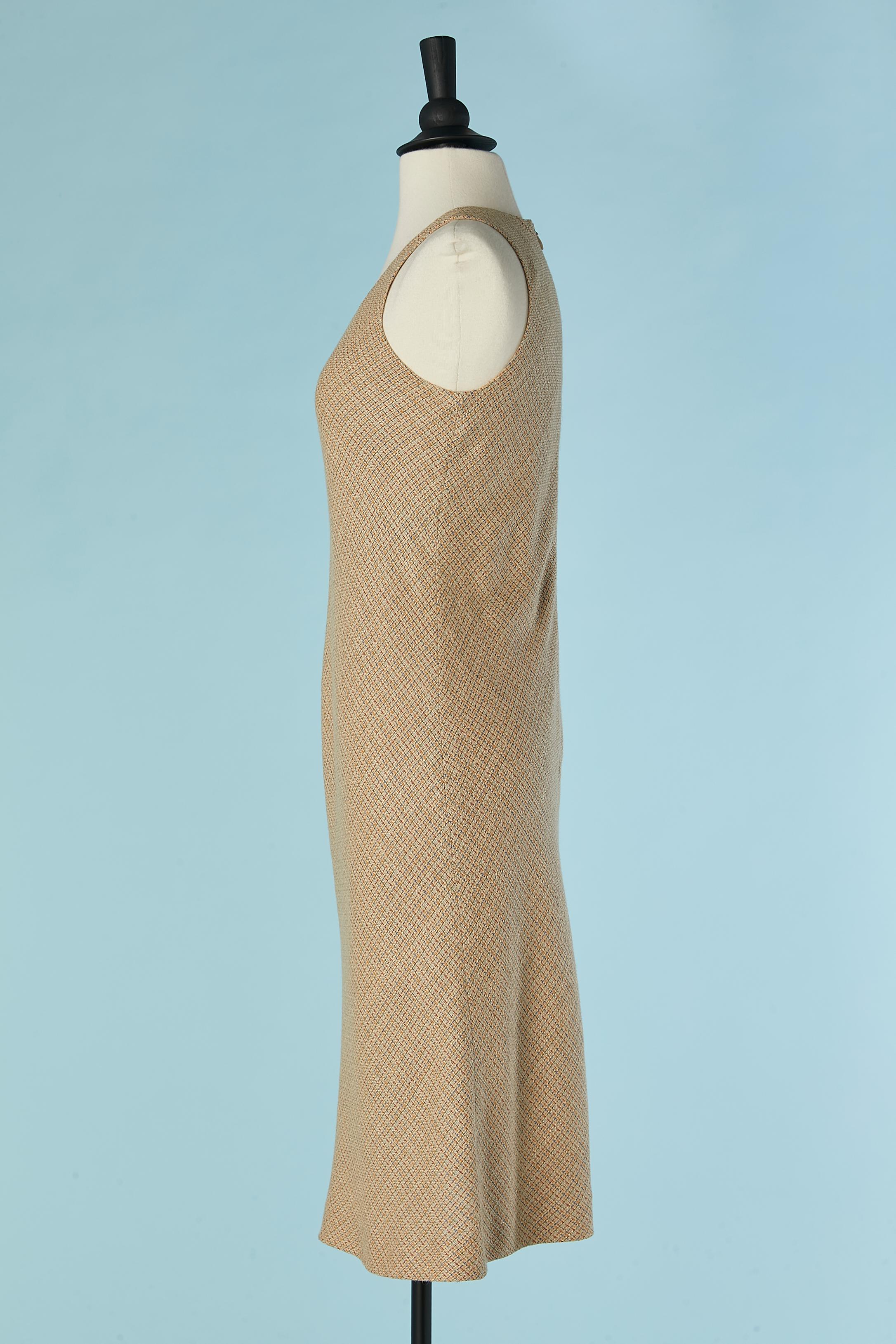 Sleeveless dress and coat ensemble in thin wool and silk tweed CHANEL Boutique For Sale 3