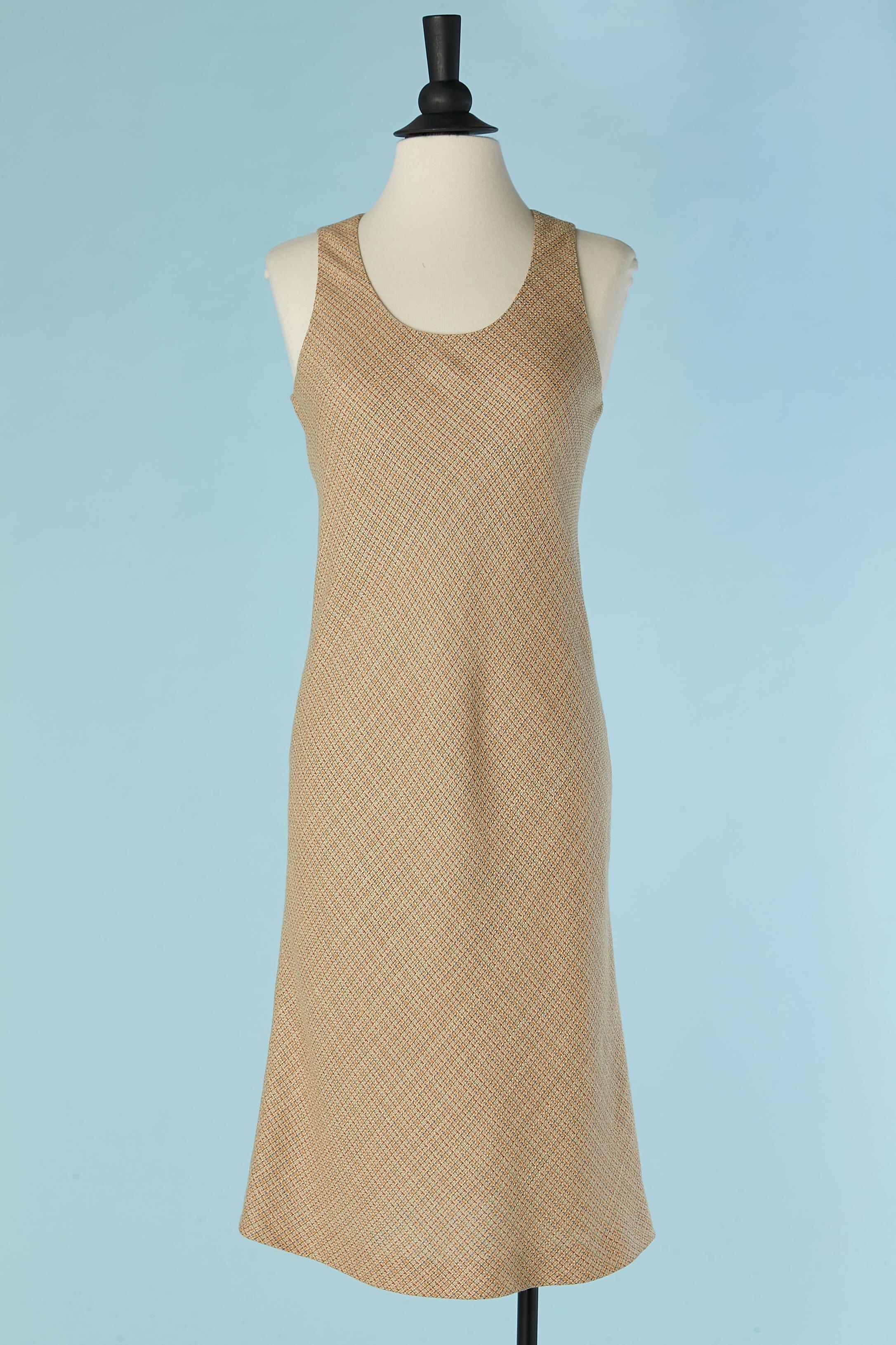 Sleeveless dress and coat ensemble in thin wool and silk tweed CHANEL Boutique For Sale 4