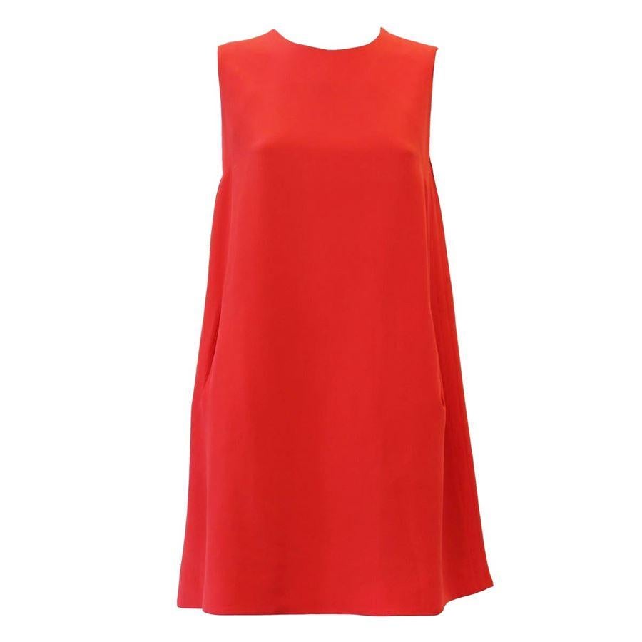 Red Gianluca Capannolo Sleeveless dress size 44 For Sale