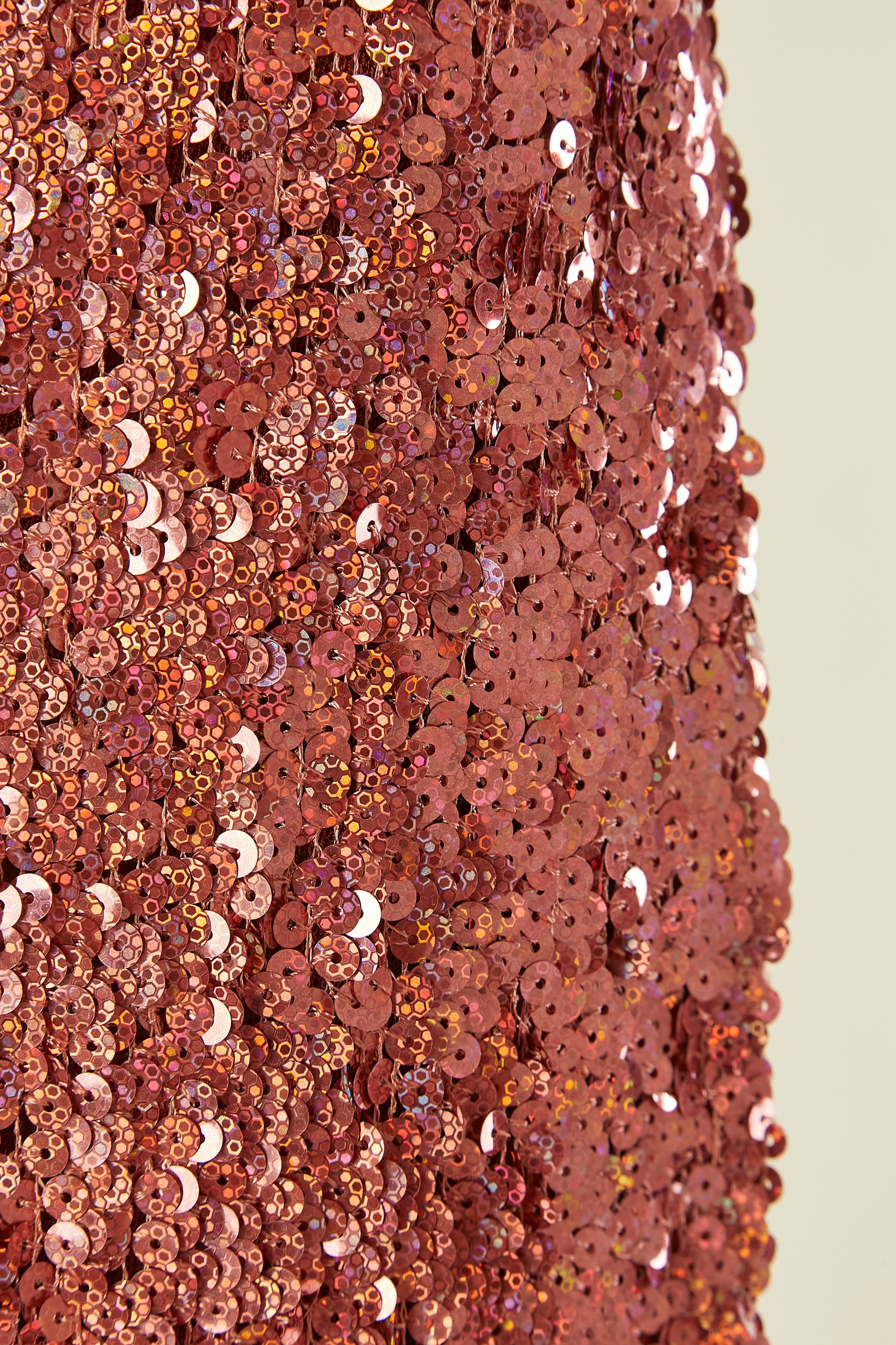 Robe de soirée sans manches en paillettes et tricot rose SONIA RYKIEL Neuve avec étiquette Neuf - En vente à Saint-Ouen-Sur-Seine, FR