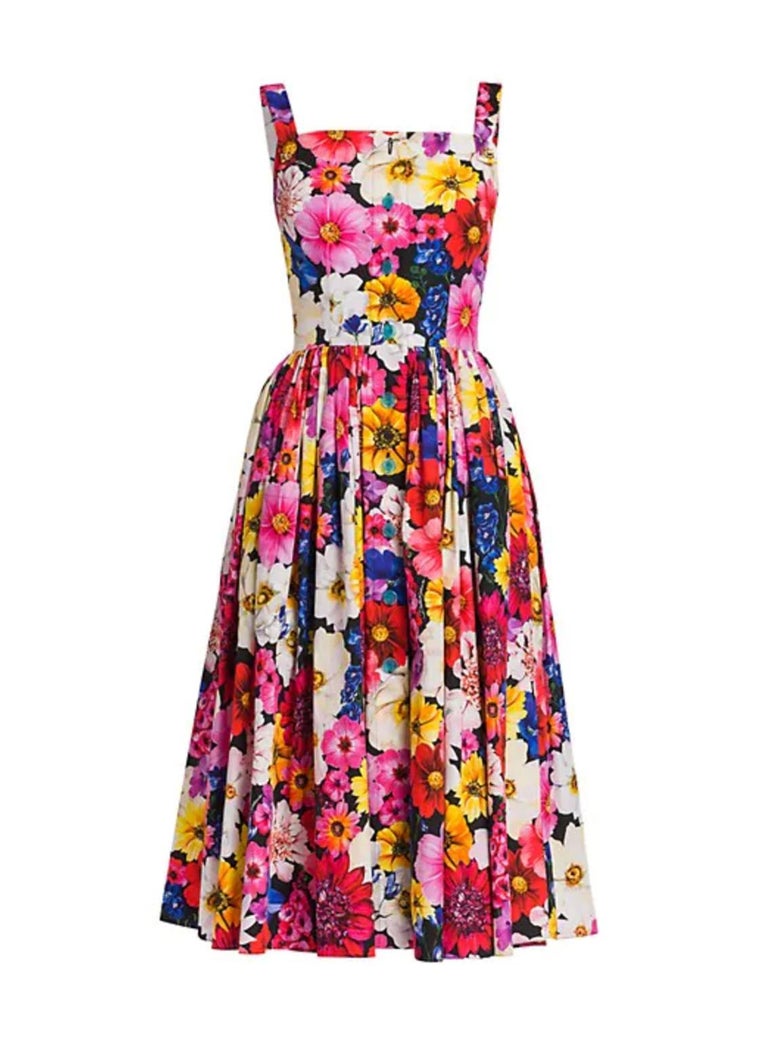 Sleeveless Floral Sweetheart Patio Gown Sundress with Full Skirt – XXS ...