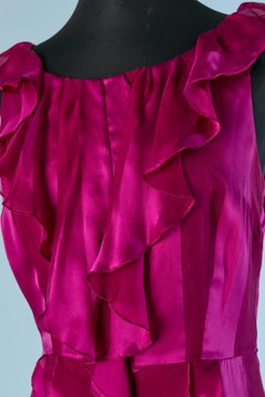 Ärmelloses Seidencocktailkleid in Fushia MOSCHINO CHEAP & CHIC