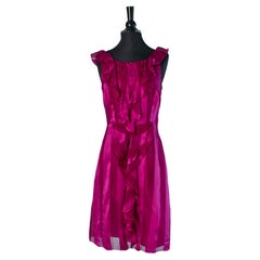Vestido de cóctel de seda fushia sin mangas MOSCHINO CHEAP 
CHIC