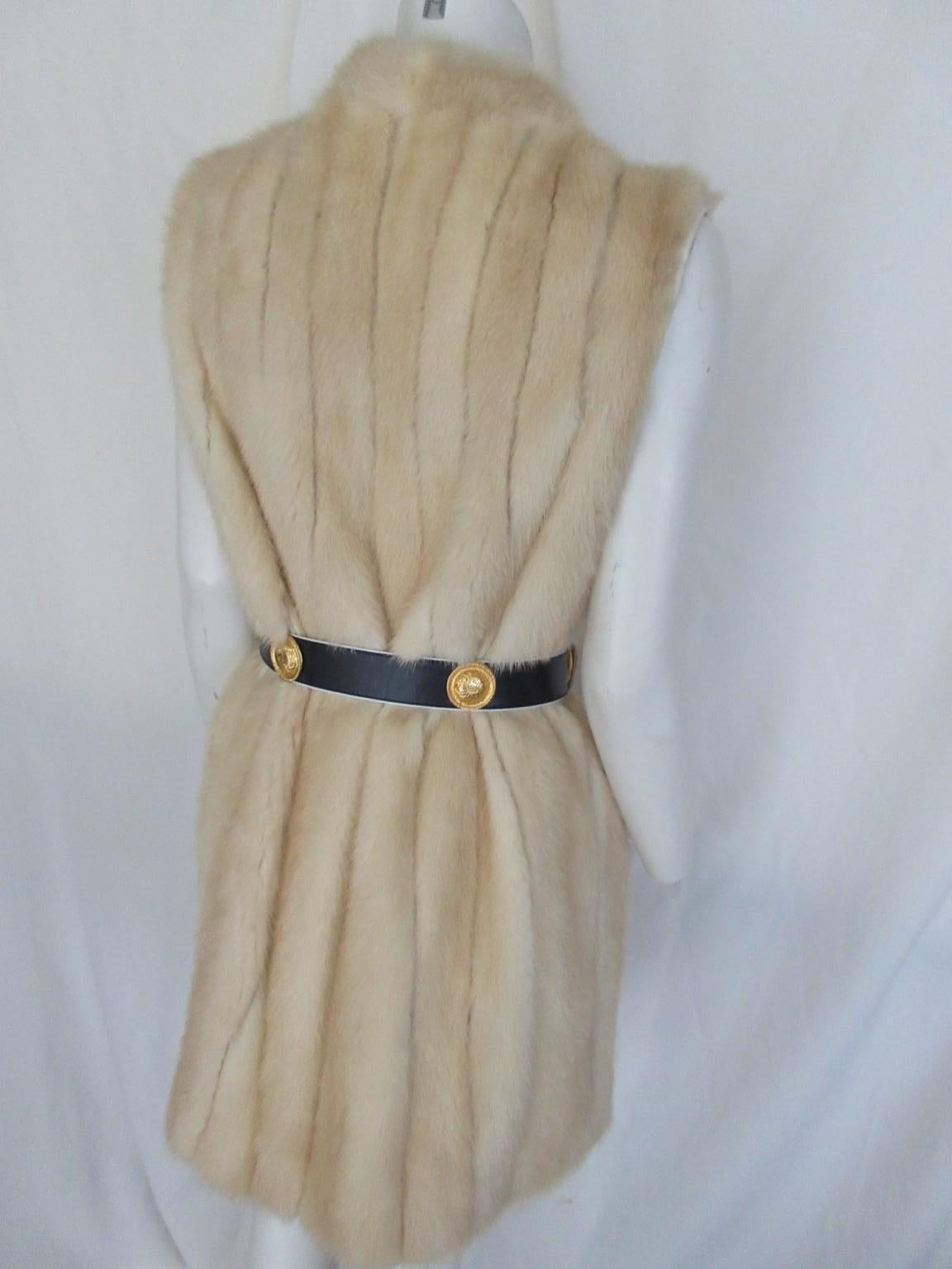 Gilet senza maniche in pelliccia di visone Golden Pearl In condizioni buone in vendita a Amsterdam, NL