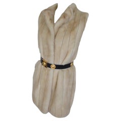 Sleeveless Golden Pearl Mink Fur Gilet