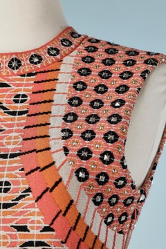 Sleeveless jacquard knit dress with metal studs AlaÏa