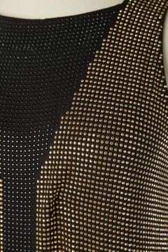 Sleeveless jersey cocktail dress with gold and black studs Versace Collection