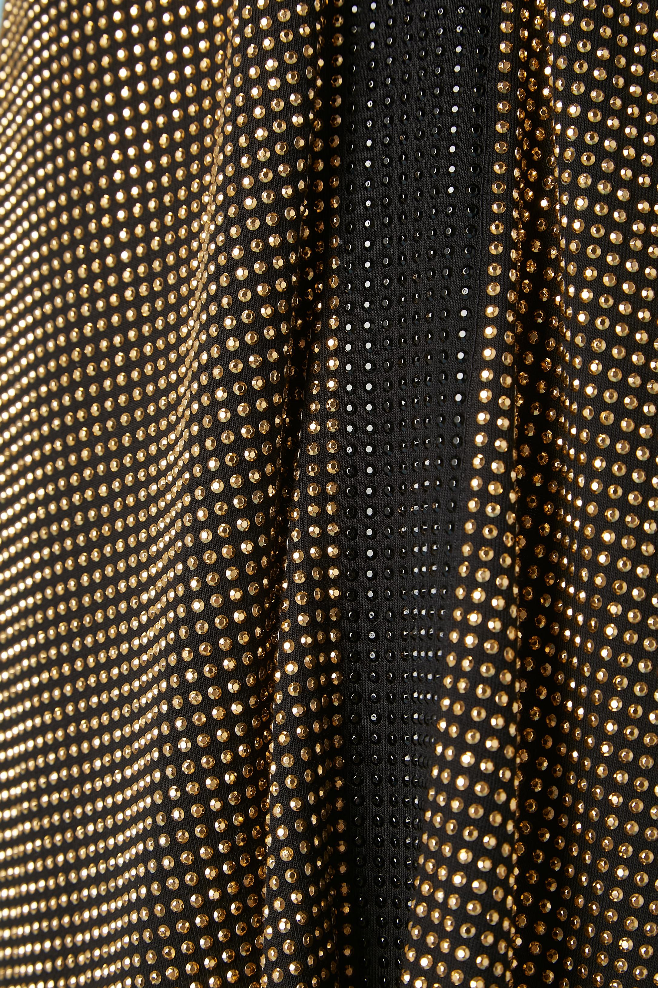 black calvin klein dress with gold zipper