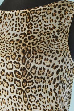 Ärmelloses Jersey-Kleid mit Tierprint CAVALLI CLASS