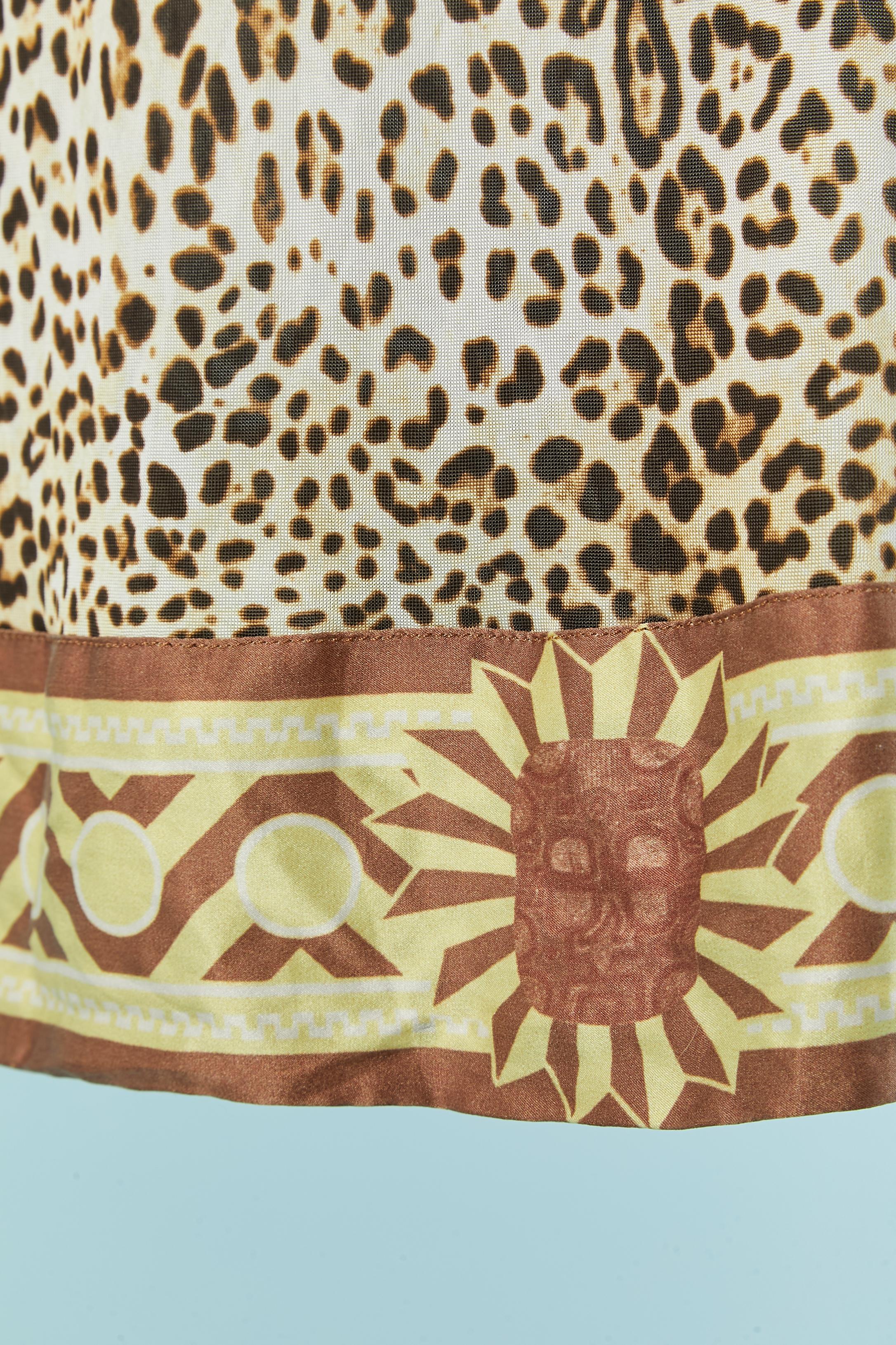 Sleeveless jersey dress with animal print CAVALLI CLASS In Excellent Condition For Sale In Saint-Ouen-Sur-Seine, FR