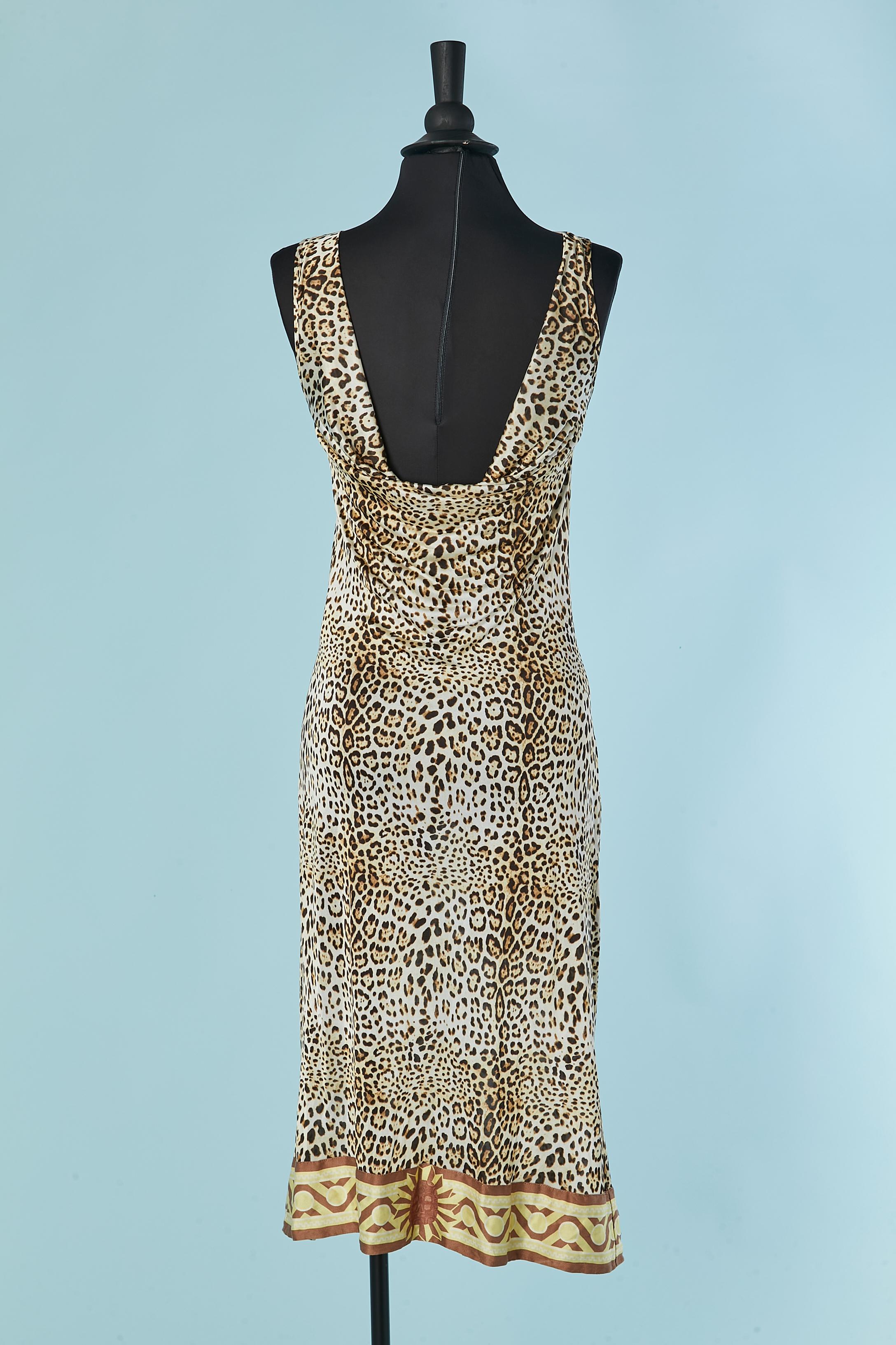 Sleeveless jersey dress with animal print CAVALLI CLASS For Sale 1