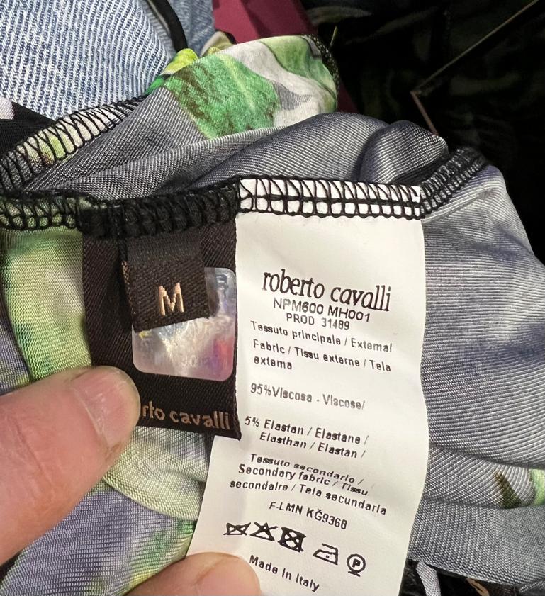 Sleeveless jersey jumpsuit with flower print ROBERTO CAVALLI New with tag For Sale 5